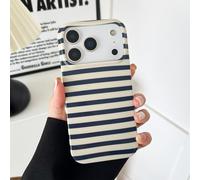 ZTOFERA for iPhone 17 Pro Max Case with Geometric Horizontal Stripes,Cute Fashion Simple Line Pattern for Women Men,Soft TPU Slim Glossy Shockproof Case Cover(Navy Blue)