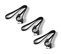 Ztolbriy 3 Pack L-Shape 90 Degree Angled Data Cables with Locking Latch for SATA III Cable 6Gbps - |SATA Power Cable, 50cm for HDD SSD CD/DVD Drive | SA-TA 1.0/2.0/3.0 Compatible