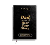 Ztolbriy I Want to Hear Your Story:A Father’s Guided Journal To Share His Life & His Love, Black Gold Foil Lettering, Leather Wrapped Hardback, Portable Journal For Dad Birthday