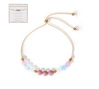Ztolbriy Pregnancy Gifts Rainbow Moonstone Bracelet, Adjustable, Multi-colored, Mother's Day, Baby Shower