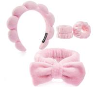 Ztomine Spa Headband & Wristband Set (4 Pack)