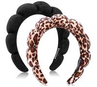 Ztomine Spa Headbands for Facial Skincare, Set of 2 Terry Cloth Headbands for Face Washing, Hair Mask, Skin Treatment