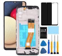 ZTOOYO For Samsung A02s Screen Replacement kit for Samsung Galaxy A02s LCD Display A025a A025u s124dl Touch Screen Digitizer Assembly with Tools 6.5 inch (Black with Frame)