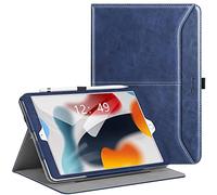 ZtotopCase for iPad 10.2 Case, Fit iPad 9th Generation/iPad 8th Generation (2020)/7th Generation (2019), Premium Leather Business Folio Cover With Pocket & Auto Wake/Sleep Function, Multi-angle, Blue