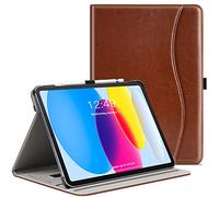 ZtotopCases Case for iPad 10th/11th Generation 2022/2025 (A16 Chip), 10.9-11 Inch Premium Leather Business Cover with Auto Wake/Sleep Function, Multi-Angle Stand & Pencil Holder, Brown
