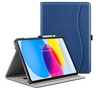 ZtotopCases Case for iPad 10th/11th Generation 2022/2025 (A16 Chip), 10.9-11 Inch, Premium Leather Business Cover with Auto Wake/Sleep Function, Multi-Angle Stand & Pencil Holder, Dark Blue