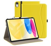 ZtotopCases Case for iPad 11th Generation 11 Inch 2025(A16)/iPad 10th Generation 10.9 Inch 2022, Premium Leather Business Cover with Auto Wake/Sleep, Multi-Angle Stand & Pencil Holder, Yellow