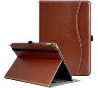ZtotopCases Case for ipad Air 2/Air 1/iPad 9.7 Inch 2018/2017(5th/6th generation),Premium PU leather Business Stand Folio Cover for ipad,Document Card Slots,Smart Cover Auto Wake/Sleep,Brown