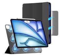 ZtotopCases for iPad Air 13 Inch Case M3/M2(2025/2024),iPad Pro 12.9 Case 6th/5th/4th Generation 2022/2021/2020,Powerful Magnetic,Ultra Slim Lightweight,Folding Stand case with Auto Wake/Sleep, Black
