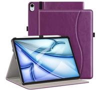 ZtotopCases for New iPad Air 13 Inch Case 2025/2024(M3/M2) iPad Pro 12.9 Inch Case 3rd Gen 2018, Leather Folio Cover (Supports iPad Pencil Charging) with Auto Sleep/Wake for - Violet