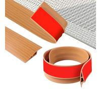 ZTOWOTO 100cm Self-Adhesive Floor Transition Strips Flexible, PVC Threshold Ramp Non-Slip, Carpet Threshold Strip for Floor Gap Covering, Doorways, Tile,Wood (Width:7cm-Yellow Wood Grain-A5015)