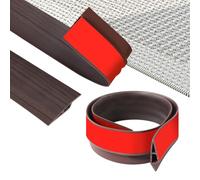 ZTOWOTO 100cm Self-Adhesive Floor Transition Strips Flexible, PVC Threshold Ramp Non-Slip, Carpet Threshold Strip for Floor Gap Covering, Doorways, Tile,Wood (Width:7cm-Black Walnut Wood Grain-A5015)