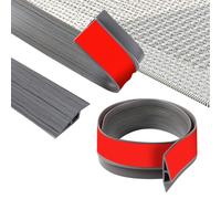 ZTOWOTO 100cm Self-Adhesive Floor Transition Strips Flexible, PVC Threshold Ramp Non-Slip, Carpet Threshold Strip for Floor Gap Covering, Doorways, Tile,Wood (Width:7cm-Dark Gray Wood Grain-A5015)