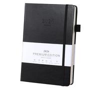 Ztowoto 2026 Planner,Leather Cover A5 2026 Weekly and Monthly Planner 5.7x8.5" with Pen Loop,Elastic Bond,365 Pages 2026 Diary for School,Office and Home(Black)
