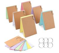 Ztowoto 300 PCS Punched Lined Index Cards 3x5 Inch, Ruled Flash Cards with 6 Rings, Colored Notecards for Studying, Notes, Learning Memory，School, Office and Home(6 Colour
