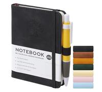 ztowoto A6 Tree Hardcover Notebook A5, Small Lined Thick Leather Notebook 192 Pages,5.7x3.9”A5 Journal with Pen Loop Ideal for Study,Office,Writing,Travel Records(Black)