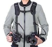 Ztowoto Double Shoulder Camera Strap Harness Quick Release Adjustable Dual Camera Tether Strap with Safety Tether and Lens Cleaning Cloth for DSLR SLR Camera (ztowoto)