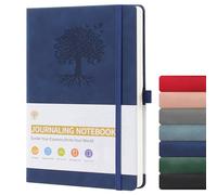 ztowoto Hardback Notebook A5,Thick A5 Lined Notebook For Writing,PU Leather Journal 192 Sheets,8.3 X 5.8'' Note Book With Pen Loop,Elastic Band,Memo Book For Work,Study(Dark Blue)