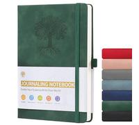 ztowoto Hardback Notebook A5,Thick A5 Lined Notebook For Writing,PU Leather Journal 192 Sheets,8.3 X 5.8'' Note Book With Pen Loop,Elastic Band,Memo Book For Work,Study(Green)