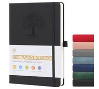 ztowoto Hardback Notebook A5,Thick A5 Lined Notebook For Writing,PU Leather Journal 192 Sheets,8.3 X 5.8'' Note Book With Pen Loop,Elastic Band,Memo Book For Work,Study(Black)