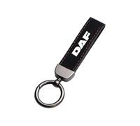 ztpato Car Key Rings,For DAF 106xf Truck lf van Leather Vehicles Auto Keyring Key Ring Fob Holder Rotatable Swivel scratch-proof Lanyard Keyring,Black
