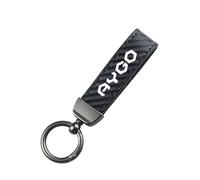 ztpato Car Key Rings,For Toyota AYGO AVENSIS CAMRY C-HR carbon fiber Vehicles Auto Keyring Lanyard Key Fob Holder Swivel Rotatable Anti Lost Keychain,Black