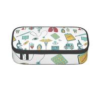 ZTPOWQA Abstraction Biology Chemistry4 Print Pencil Case Functional Stylish Teenagers Girls Adults School College Everyday Use