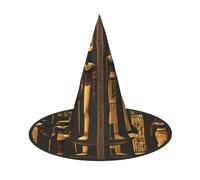 ZTPOWQA Ancient Egyptian Hieroglyph Print Season Hat Unisex Carnival Party Aaccessory Cosplay Costume Themed Festive Headwear