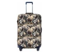 ZTPOWQA Angry Rhino Print Universal Stretchable Suitcase Cover Luggage Travel Accessory Suitcase Sleeve