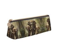 ZTPOWQA Asian Elephants Print Teenagers Pencil Case Large Capacity High Organizer Bag School Daily Essentials