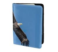 ZTPOWQA Bald Eagle Print Men Women Passport Travel Document Stylish Secure Wallet Leather Case Accessory