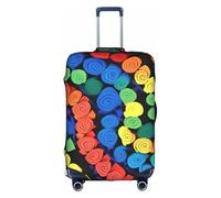 ZTPOWQA Bear Dancing Tie Dye Print Decorative Travel Luggage Cover Concealed Zipper Suitcases Anti Scratch Dustproof