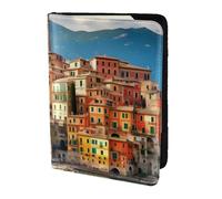 ZTPOWQA Beautiful Italy Print Men Women Passport Travel Document Stylish Secure Wallet Leather Case Accessory