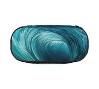 ZTPOWQA Beautiful Ocean Waves Print Fashionable Pencil Case Functional Pen Pouch School Travel Office Use Convenience