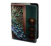 ZTPOWQA Beautiful Peacock Picture Print Men Women Passport Travel Document Stylish Secure Wallet Leather Case Accessory