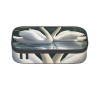ZTPOWQA Beautiful White Swans On The Lake Print Pencil Case Functional Stylish Teenagers Girls Adults School College Everyday Use