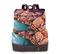 ZTPOWQA Beauty Grand Canyon Print Stylish Women'S Leather Backpack Travel Bag For Ladies Adjustable Straps Multiple