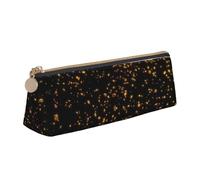 ZTPOWQA Black and Gold Wallpaper Print Teenagers Pencil Case Large Capacity High Organizer Bag School Daily Essentials