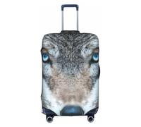 ZTPOWQA Blue Eyes Wolf Print Decorative Travel Luggage Cover Concealed Zipper Suitcases Anti Scratch Dustproof