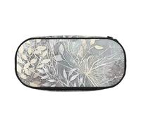 ZTPOWQA Blue Grace Flora Print Fashionable Pencil Case Functional Pen Pouch School Travel Office Use Convenience