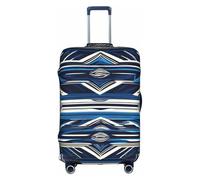 ZTPOWQA Blue Polynesian Maori Tribal Pattern Print Decorative Travel Luggage Cover Concealed Zipper Suitcases Anti Scratch Dustproof