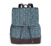 ZTPOWQA Bones And Dog Claws Print Stylish Women'S Leather Backpack Travel Bag For Ladies Adjustable Straps Multiple