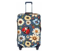ZTPOWQA Butterfly Ladybug Flower Print Decorative Travel Luggage Cover Concealed Zipper Suitcases Anti Scratch Dustproof