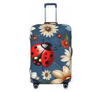 ZTPOWQA Butterfly Ladybug Flower Print Washable Suitcase Cover Personalized Luggage Protector Travel Elastic Anti Scratch