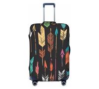ZTPOWQA Colorful Art with Boho Arrows Print Washable Suitcase Cover Personalized Luggage Protector Travel Elastic Anti Scratch