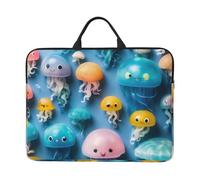 ZTPOWQA Colorful Jellyfish Print Laptop Case Sleeve Waterproof Portable Computer Bag For Office Travel Business