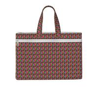 ZTPOWQA Colorful Rainbow Zebra Print Foldable Canvas Tote File Bag Document Office Travel Business Meetings Storage Bags