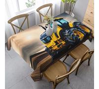 ZTPOWQA Company Farm Tractor Print Dining Tablecloth 35x55 In Rectangle Tablecloth Waterproof Reusable Dining Party