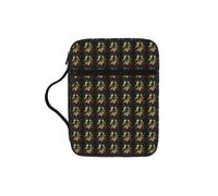 ZTPOWQA Couple Parrots Olive Print Bible Storage Bag for Men Women Pastors Waterproof Organizer Scripture Holder