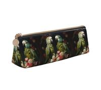 ZTPOWQA Couple Parrots Olive Print Teenagers Pencil Case Large Capacity High Organizer Bag School Daily Essentials